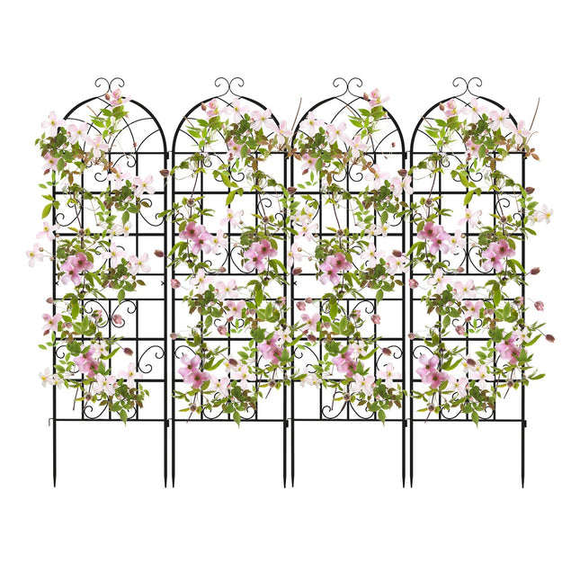 2/4 Pack 71 x 20 Inch Metal Garden Trellis for Climbing Plants