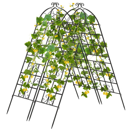 2/4 Pack 71 x 20 Inch Metal Garden Trellis for Climbing Plants
