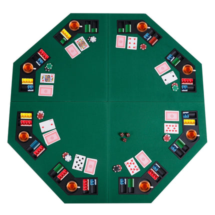 48 Inch 8 Players Octagon Fourfold Poker Table Top