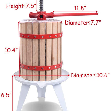 1.6 Gallon Fruit Wine Press Cider Juice Maker Tool