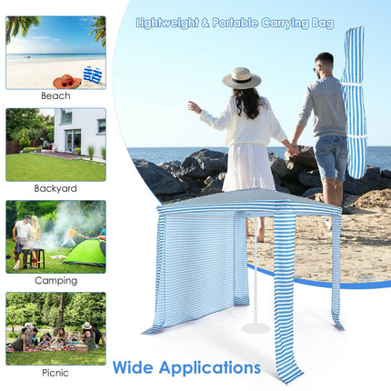 6.6 x 6.6 Feet Foldable and Easy-Setup Beach Canopy With Carry Bag