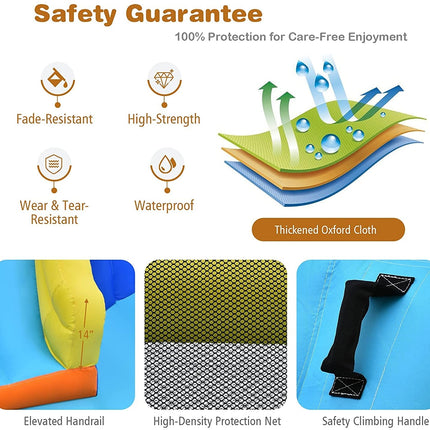 6-in-1 Inflatable Water Slides with Blower for Kids