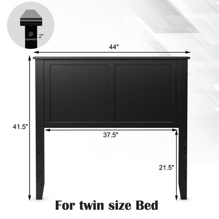 Solid Wood Flat Panel Headboard for Twin-size Bed