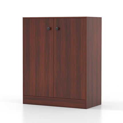 2-Door Modern Floor Storage Cabinet with 3-Tier Shelf