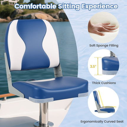 2-Pack Boat Seats with Thick Sponge Padding