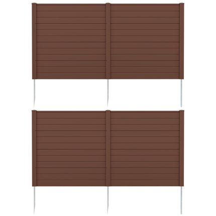 2 Panels 48 x 48 Inch Air Conditioner Trash Can Pool Equipment Enclosure-Brown