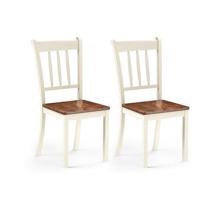 2 Pieces Solid Whitesburg Spindle Back Wood Dining Chairs