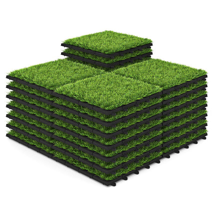 30 PCS Interlocking Artificial Grass Tiles