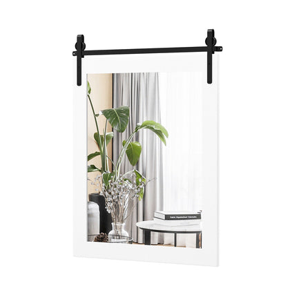 30 x 22 Inch Wall Mount Mirror with Wood Frame