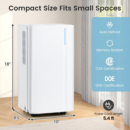 32 Pints 2000 Sq.ft Portable Dehumidifier for Home and Basement-White