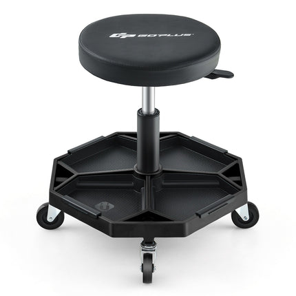 330 LBS Capacity Pneumatic Rolling Mechanic Stool with Padded Seat