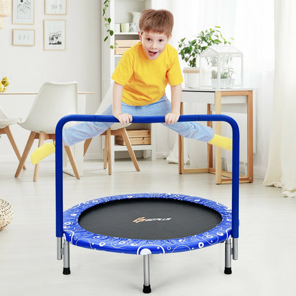 36 Inch Kids Trampoline Mini Rebounder with Full Covered Handrail