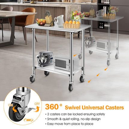 Stainless Steel Commercial Kitchen Prep and Work Table