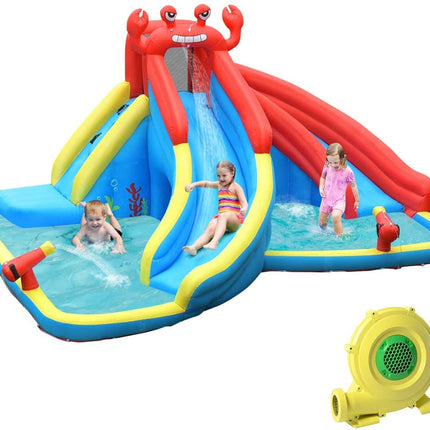 Inflatable Water Slide Bounce House with Water Cannon and 950W Blower