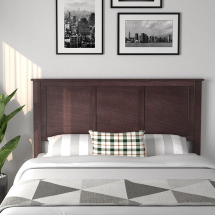 Full Wood Headboard Flat Panel with Pre-drilled Holes and Height Adjustment