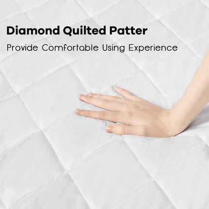 Auto Shut Off Heated Electric Mattress Pad with Dual Controller-Queen Size