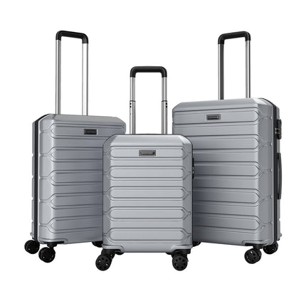 3-Piece Hardside Luggage Set Lightweight Hardside Suitcases with 8-Spinner Wheels