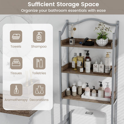 3-Tier Over-The-Toilet Bathroom Spacesaver Storage Rack