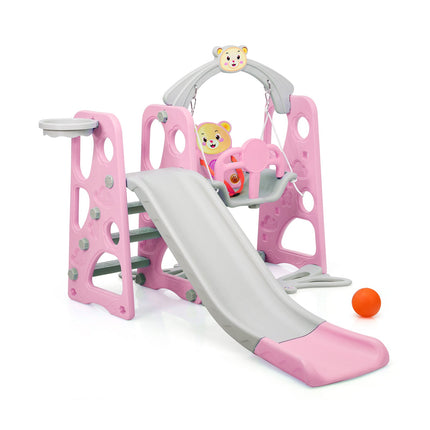 3 in 1 Toddler Climber and Swing Set Slide Playset