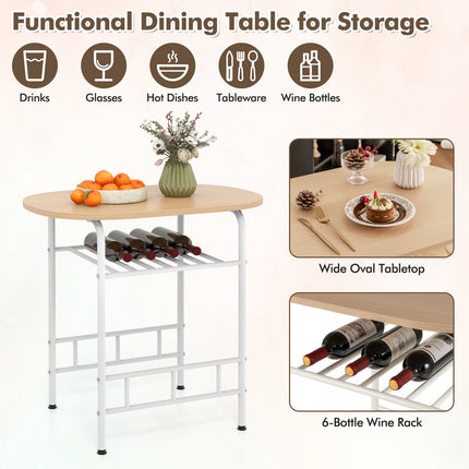 3 pcs Home Kitchen Bistro Pub Dining Table 2 Chairs Set
