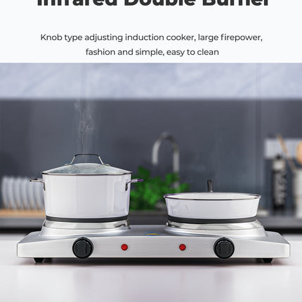 1800W Double Hot Plate Electric Countertop Burner