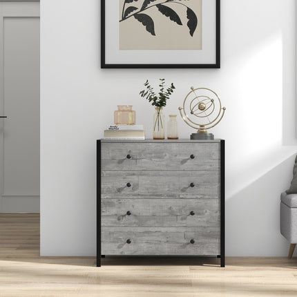 4-Drawer Dresser Modern Wooden Chest of Drawers for Bedroom Living Room