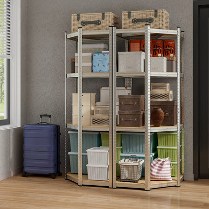 4-Tier Corner Shelving Unit Adjustable Garage Storage Utility Rack for Warehouse