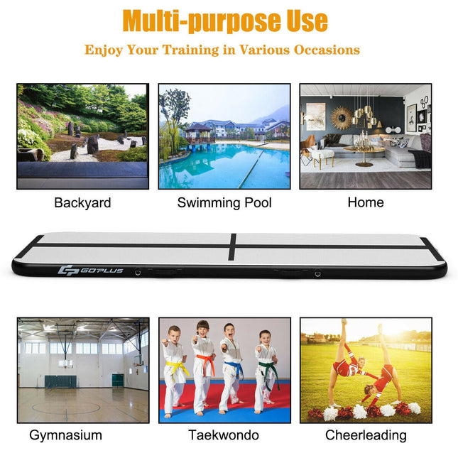 10 Feet Inflatable Gymnastics Tumbling Mat with Pump