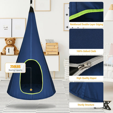 32 Inch Kids Nest Swing Chair Hanging Hammock Seat for Indoor Outdoor