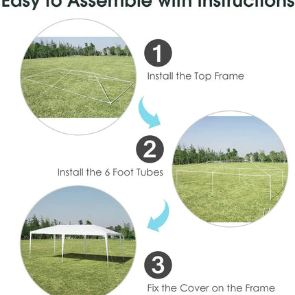 10 x 20 Feet Waterproof Canopy Tent with Tent Peg and Wind Rope