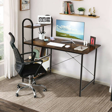 48-Inch Reversible Computer Desk with Storage Shelf