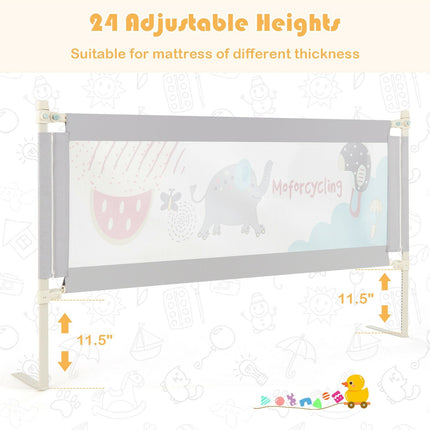 69 Inch Toddlers Vertical Lifting Baby Bedrail Guard with Lock