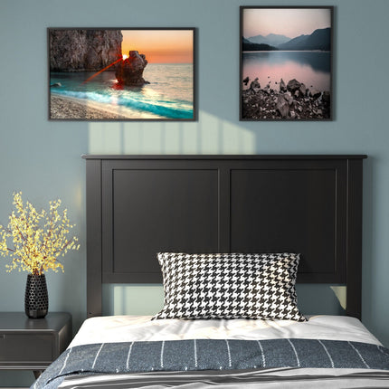 Solid Wood Flat Panel Headboard for Twin-size Bed