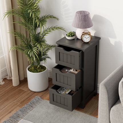 Bathroom Floor Freestanding Storage Organizer with 3 Drawers