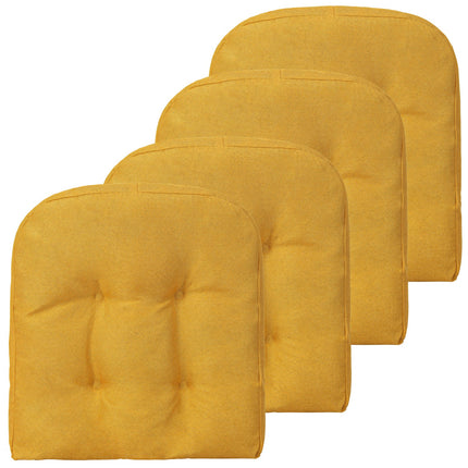 4 Pack 17.5 x 17 Inch U-Shaped Chair Pads with Polyester Cover