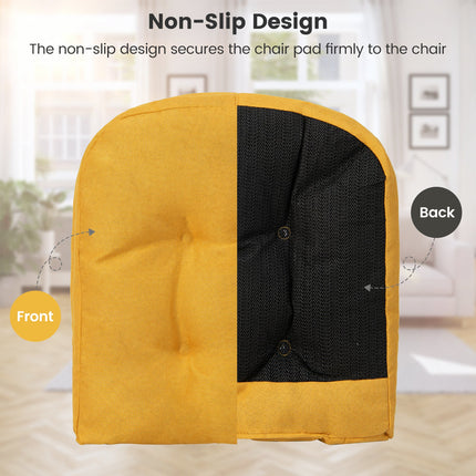 4 Pack 17.5 x 17 Inch U-Shaped Chair Pads with Polyester Cover