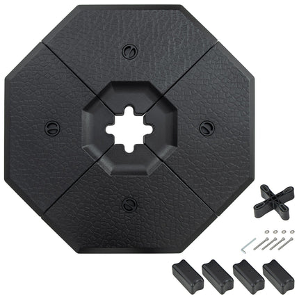 4 Pieces Patio Cantilever Offset Umbrella Weights Base Plate Set