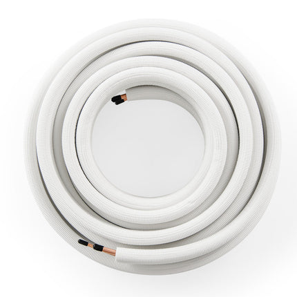 50 Feet Mini Split Line Set with 1/4 Inch and 3/8 Inch O.D. Copper Pipes Tubing