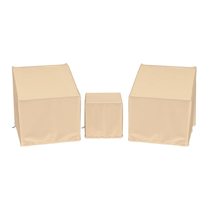 Patio Furniture Covers Waterproof Outdoor Conversation Covers for 3 Pieces Bistro Set-Beige