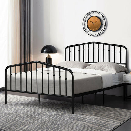 Queen Size Metal Bed Frame Slat Platform