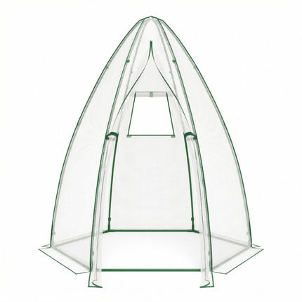 5.5 x 5.5 x 6 Feet Portable Mini Greenhouse with All-Weather PE Cover