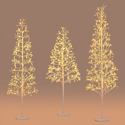 5/6/7 FT Lighted Birch Tree Pre-lit Twig Tree with 240/320/456 Warm White Light LED Lights