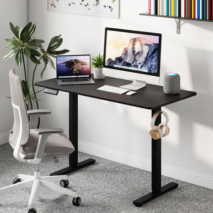 48 Inch x 24 Inch Ergonomic Electric Standing Desk with 3 Memory Settings for Home Office