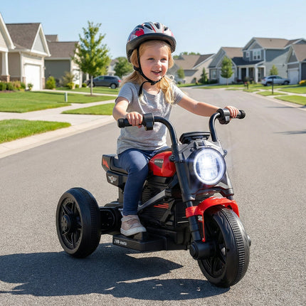 6V Kids Electric Motorcycle with LED Headlight and Music for Toddlers Aged 3-5