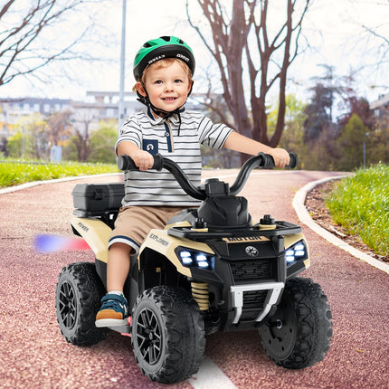 6V Kids Ride On ATV with Spray Function and Storage Box with Music