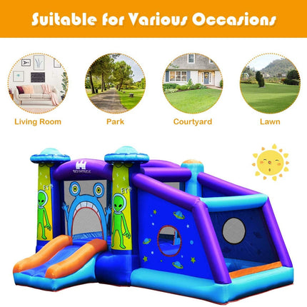 Inflatable Alien Style Kids Bouncy Castle with 480W Air Blower