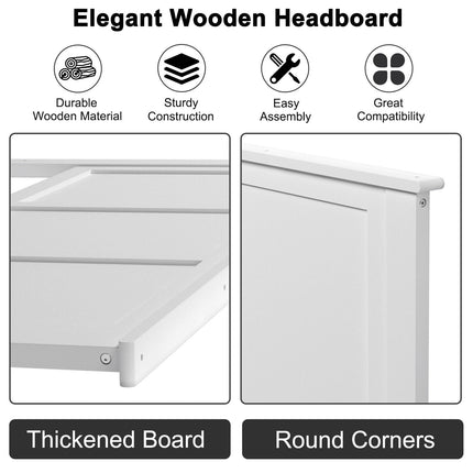 Full Wood Headboard Flat Panel with Pre-drilled Holes and Height Adjustment