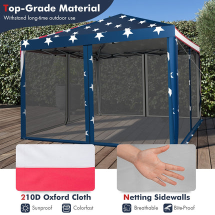 10 FT x 10 FT Pop-Up Canopy Tent Easy Setup Instant Folding Shelter with Mesh Netting-Beige