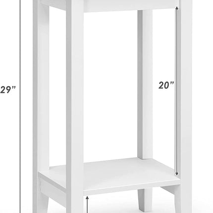 Set of 2 Versatile 2-Tier End Table with Storage Shelf
