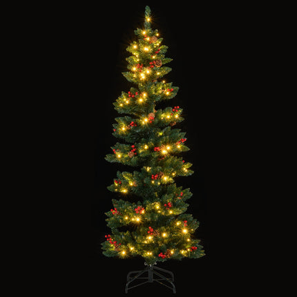 6/7 FT Pre-Lit Artificial Christmas Tree Spiral Holiday Tree with 612/791 Branch Tips and 8 Modes